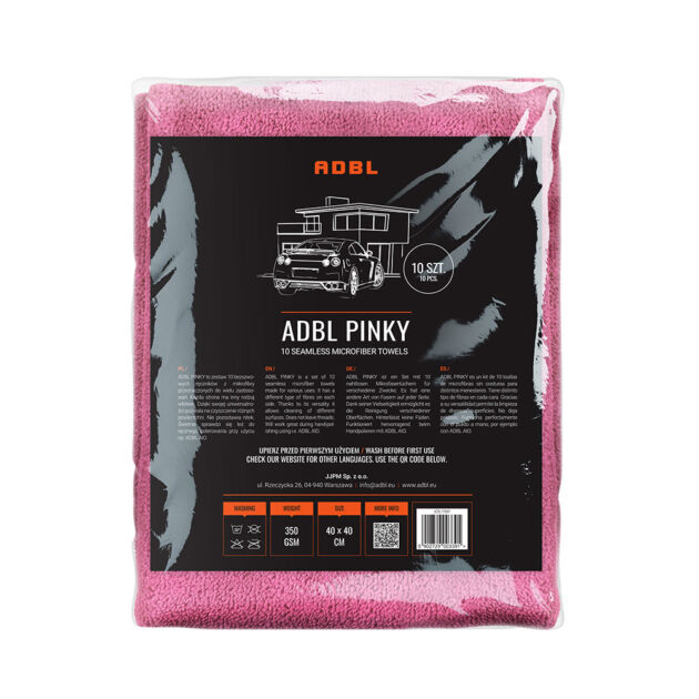 ADBL Pinky – zestaw bezszwowych ręczników z mikrofibry 40×40 cm (10 szt.)
