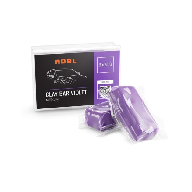 ADBL Clay Bar Violet 2×50g – 100g średnio twarda glinka do lakieru